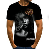 2020 Mens horror T shirts Fashion New Summer Men's Short Sleeve T-shirt Casual 3D Zombie Print Rock Tshirt For Man Full Printed