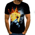 Hot Sale Clown T Shirt Men/women Joker Face 3D Printed Terror Fashion T-shirts size XXS-6XL