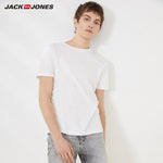 JackJones Men's Cotton T-shirt Solid Color Ice Cool Touch Fabric Men's Basic Top Fashion t shirt Jack Jones tshirt 220101546