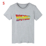Back To The Future Tshirt Luminous T Shirt camiseta Summer Short Sleeve T Shirts back to future Tee Tops Streetwear T-shirts 4XL